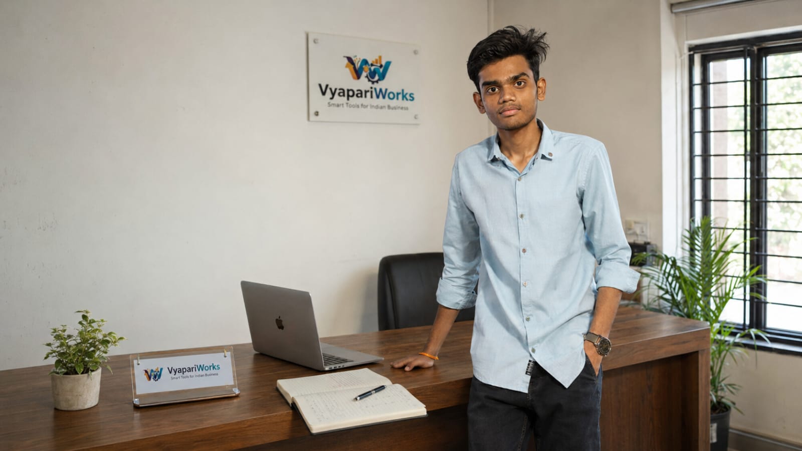 Mayank Dhakad founder of VyapariWorks in Bhopal office